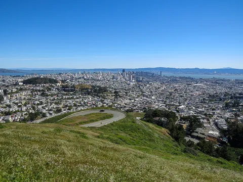 Udsigt fra Twin Peaks, San Francisco, Californien, USA