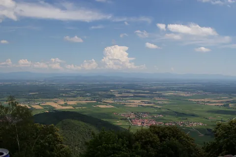 Udsigt fra Haut Koenigsbourg, Alsace, Frankrig
