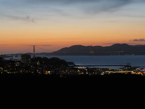 Udsigten fra Telegraph Hill ved Coit Tower, San Francisco, USA