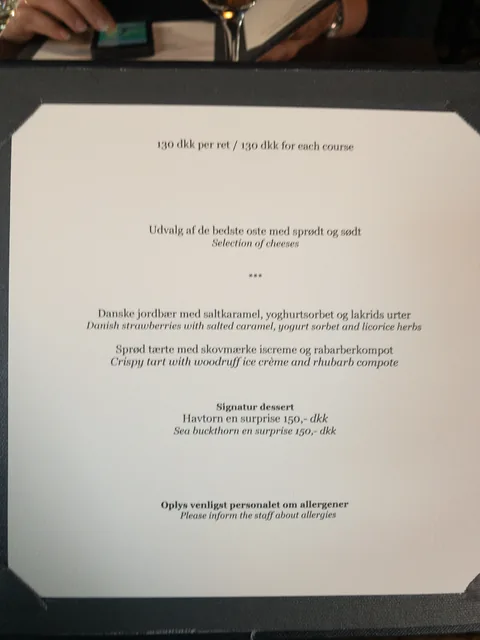 Middag på Formel B i København.