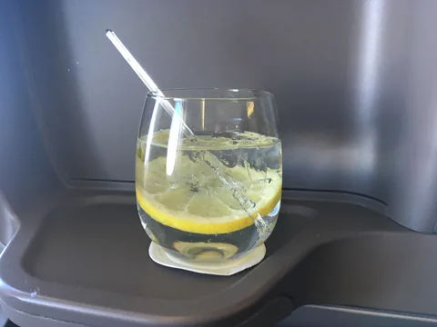 Gin & Tonicg på Business Class på Singapore Airlines