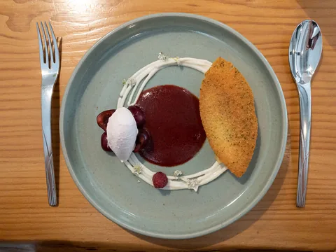 Frokost på L'Alchemille, Kaysersberg, Frankrig
