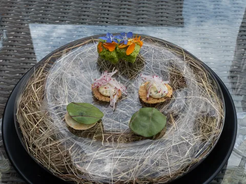 Frokost hos L'Alchemille, Kaysersberg, Frankrig