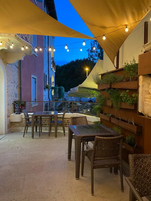 Middag på La Chiusina i Borghetto lidt syd for Gardasøen.
