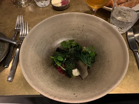 Årets sidste restaurantbesøg med Glenn og Lene, turen gik til Restaurant Palægade, hvor Lene og Rikke hoppede på Julefrokostmenuen, og Glenn og Michael gik efter deres 5 retters menu. Dertil lidt forskellige øl.